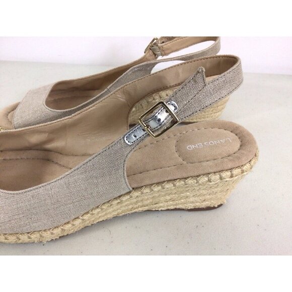 Lands End Sandals Wedge Heels Womens 11 - Picture 7 of 7